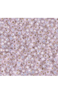 Miyuki rocailles Perlen 11/0 - Dyed pink silver lined alabaster 11-643